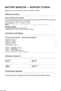 BANC DE VALIDATION BMS/AMS VIRTUEL – FORMULA STUDENT 12 SOUS-TENSION SOUS CHARGE